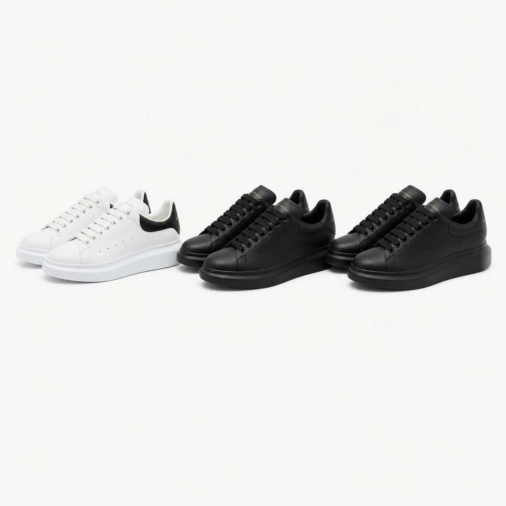 White / Black Heel + All Black + All Black