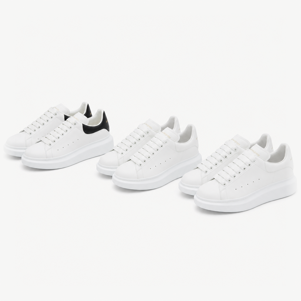 White / Black Heel + All White + All White