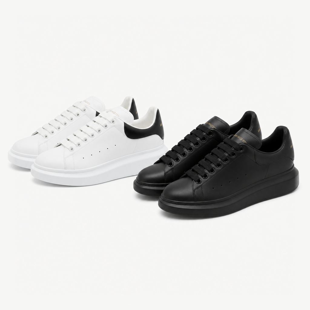 White / Black Heel + All Black