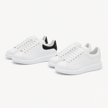 White / Black Heel + All White